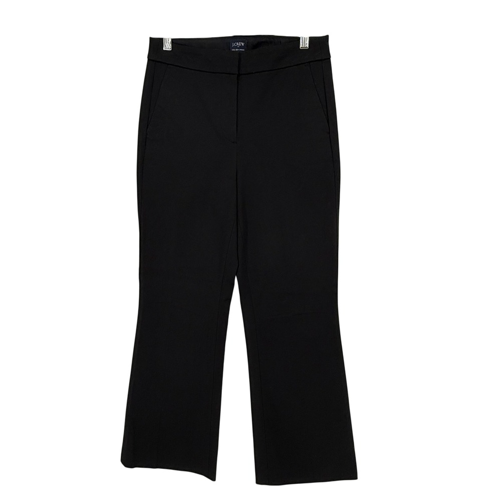 J.Crew Kelsey‎ Pant Women 4T Black Excellent Kick Flare Stretch Trousers BK379